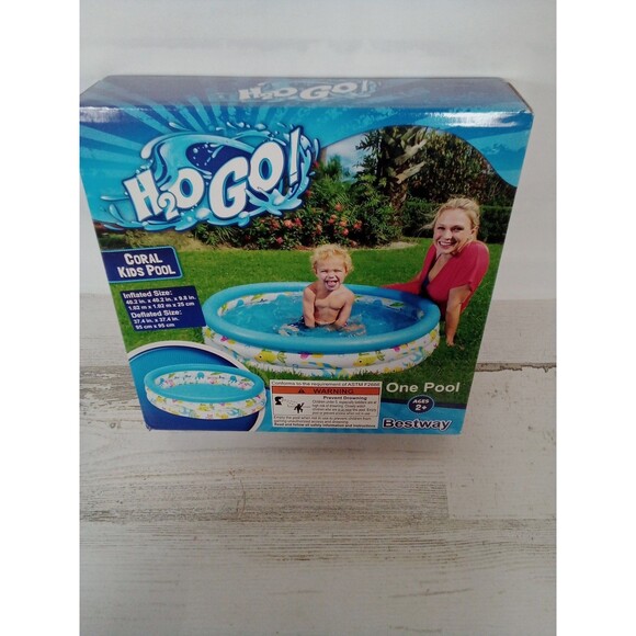 Kids BestWay Round Coral Inflatable Swimming Pool H2O go - Picture 4 of 8